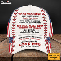 Personalized Gift For Grandson You Will Never Lose Baseball Cap 26835 thumb 1