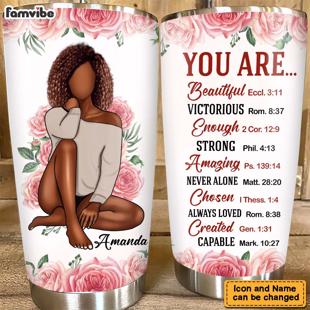Personalized Gift For Daughter You Are Bible Verse Steel Tumbler 26836 Primary Mockup