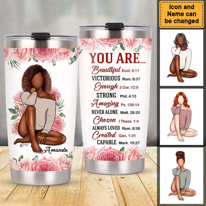 Personalized Gift For Daughter You Are Bible Verse Steel Tumbler 26836 1
