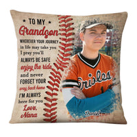 Personalized Baseball Gift For Grandson To My Grandson Pillow 26841 thumb 1