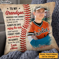 Personalized Baseball Gift For Grandson To My Grandson Pillow 26841 thumb 1