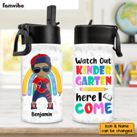 Personalized Gift for Grandkids Watch Out Kindergarten Kids Water Bottle With Straw Lid 26844 thumb 1