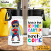 Personalized Gift for Grandkids Watch Out Kindergarten Kids Water Bottle With Straw Lid 26844 1
