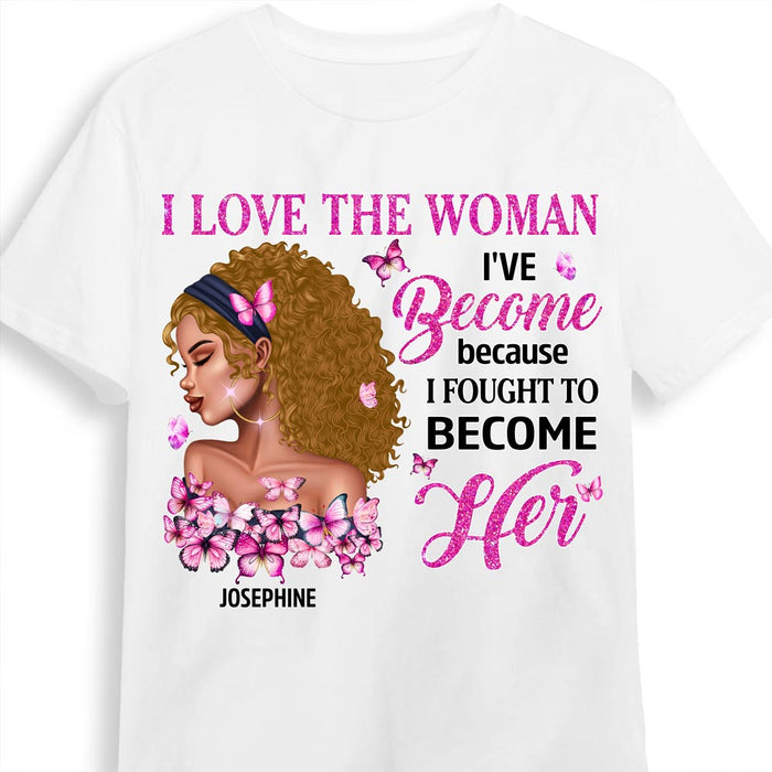 Personalized Butterfly Motivation Gift For Daughter I Love The Woman I've Become Shirt - Hoodie - Sweatshirt 26845 1