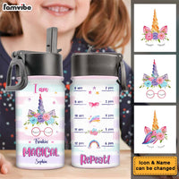 Personalized Gift For Grandkid I Am Freakin Magical Kids Water Bottle With Straw Lid 26865 thumb 1