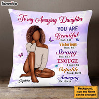 Personalized Gift For Daughter You Are Bible Verses Butterfly Pillow 26866 thumb 1