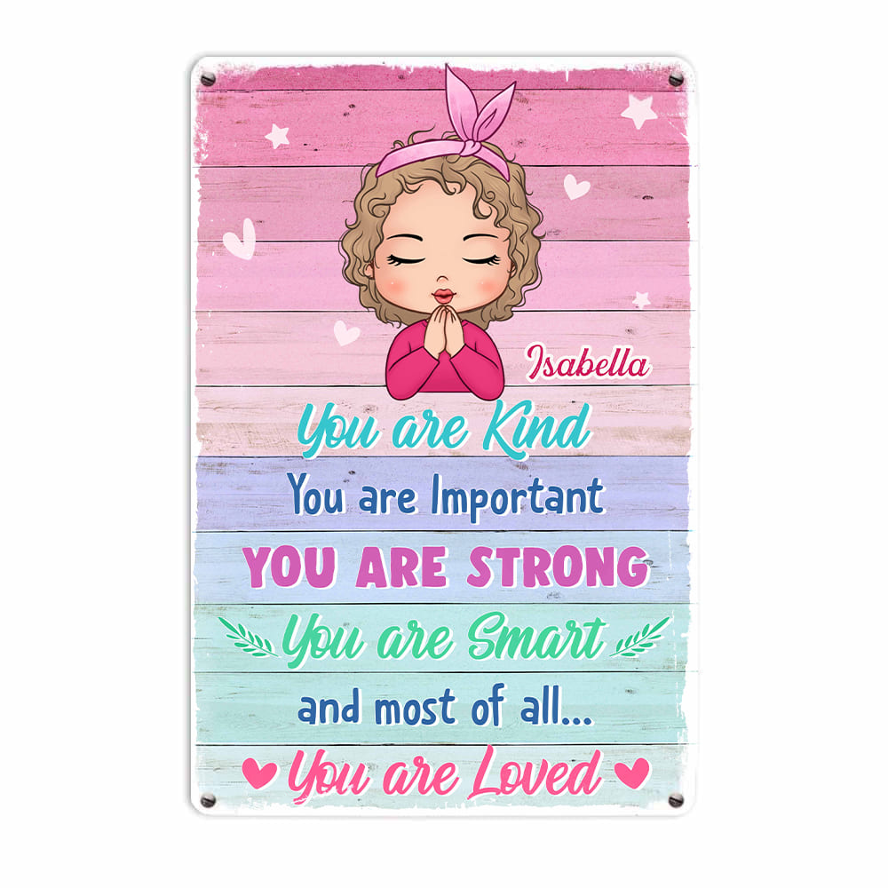 Personalized Gift For Granddaughter You Are Kind Metal Sign 26870 Primary Mockup