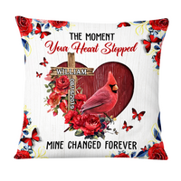 Personalized Memorial Gift The Moment Your Heart Stopped Pillow 26874 thumb 1