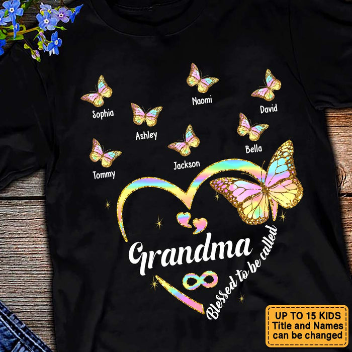 Personalized Gift For Grandma Blessed To Be Called Shirt - Hoodie - Sweatshirt 26878 1