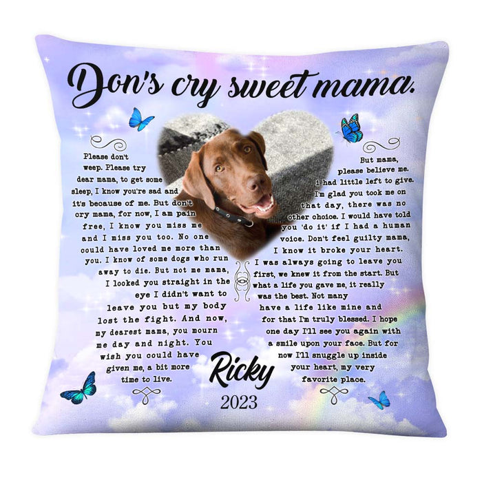 Personalized Memorial Gift Photo For Loss Of Pet Pillow 26880 1