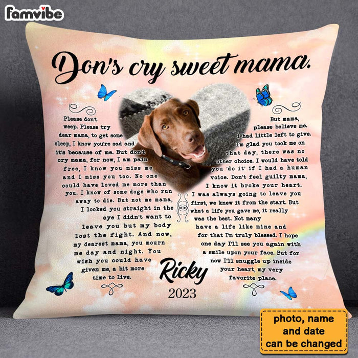 Personalized Memorial Gift Photo For Loss Of Pet Pillow 26880 1