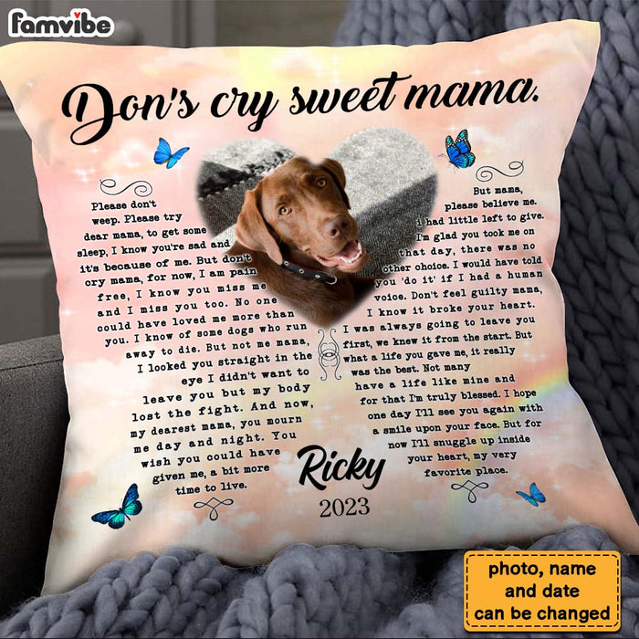 Personalized Memorial Gift Photo For Loss Of Pet Pillow 26880 1
