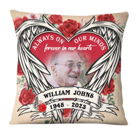 Personalized Memorial Gift Forever In Our Hearts Pillow 26889 thumb 1