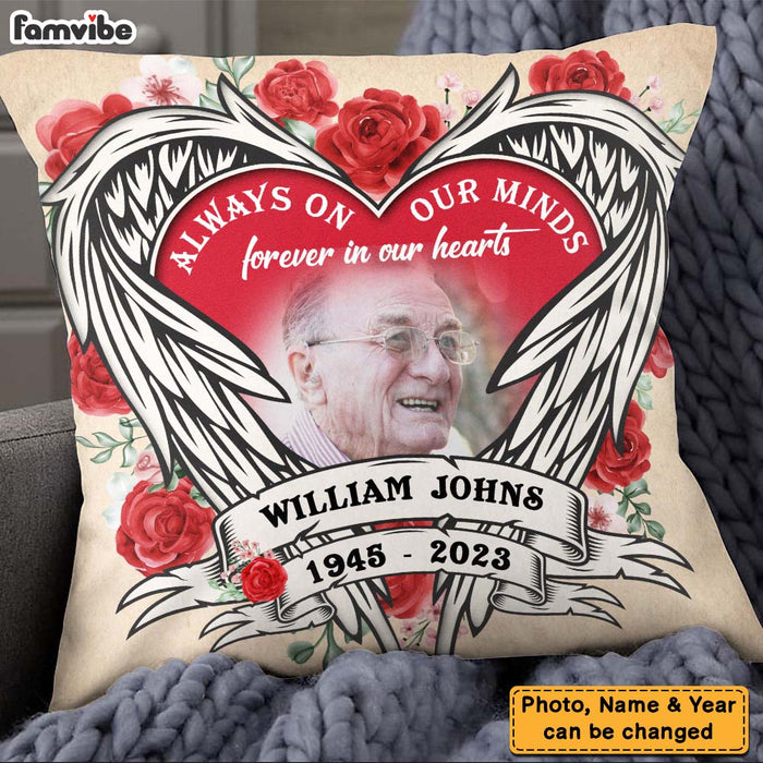 Personalized Memorial Gift Forever In Our Hearts Pillow 26889 1