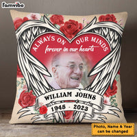 Personalized Memorial Gift Forever In Our Hearts Pillow 26889 thumb 1