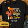 Personalized Memorial Dad Fishing In Heaven T Shirt JL291 65O58 1