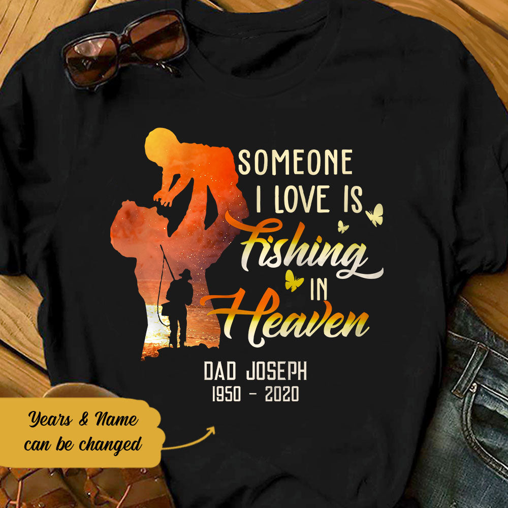 Happy Father's Day Heaven Dad Jersey Shirt Memorial Father's Day