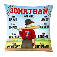 Personalized Gift For Son Grandson I Am Confident Affirmation Motivational Pillow 26899 thumb 1