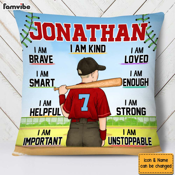 Personalized Gift For Son Grandson I Am Confident Affirmation Motivational Pillow 26899 1