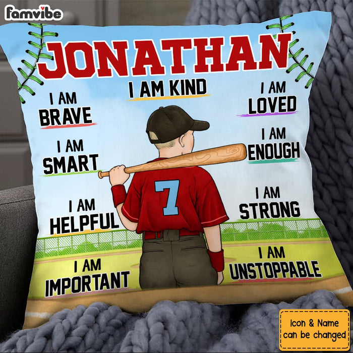 Personalized Gift For Son Grandson I Am Confident Affirmation Motivational Pillow 26899 1