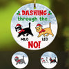 Personalized Cat No Dashing Christmas  Ornament OB232 95O36 1
