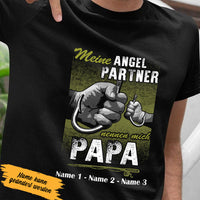 Personalized Dad Fishing  German Papa Angeln T Shirt AP131 26O53 thumb 1