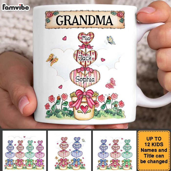 Personalized Gift For Grandma Nana Heart Pot Mug 26900 1