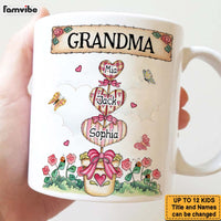 Personalized Gift For Grandma Nana Heart Pot Mug 26900 thumb 1