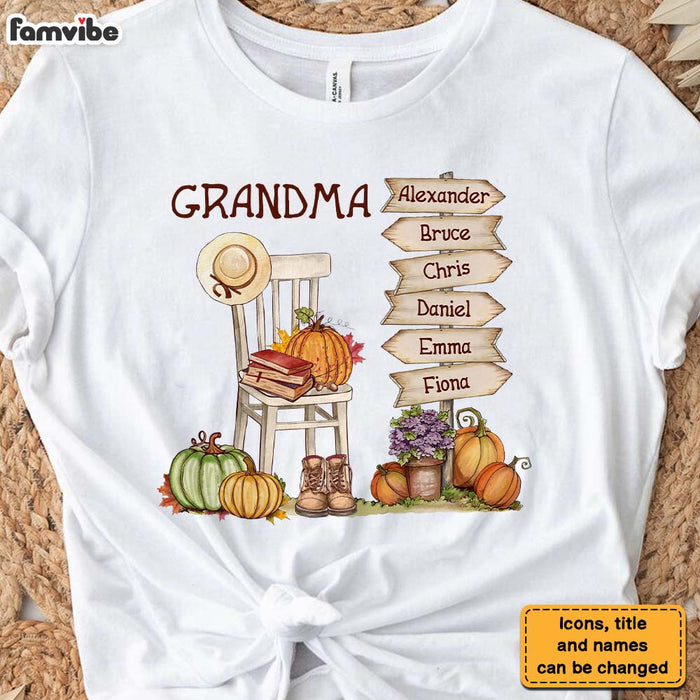 Personalized Gift For Grandma Autumn Shirt - Hoodie - Sweatshirt 26901 1