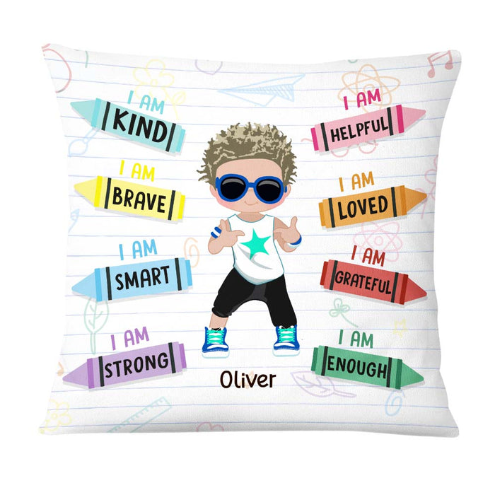 Personalized Gift For Grandson Affirmation I Am Kind Pillow 26904 1