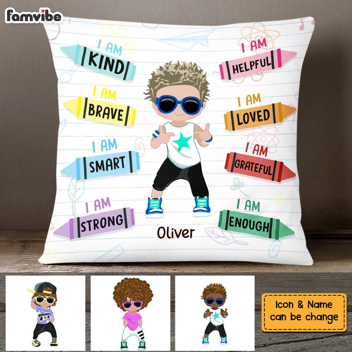 Personalized Gift For Grandson Affirmation I Am Kind Pillow 26904 1