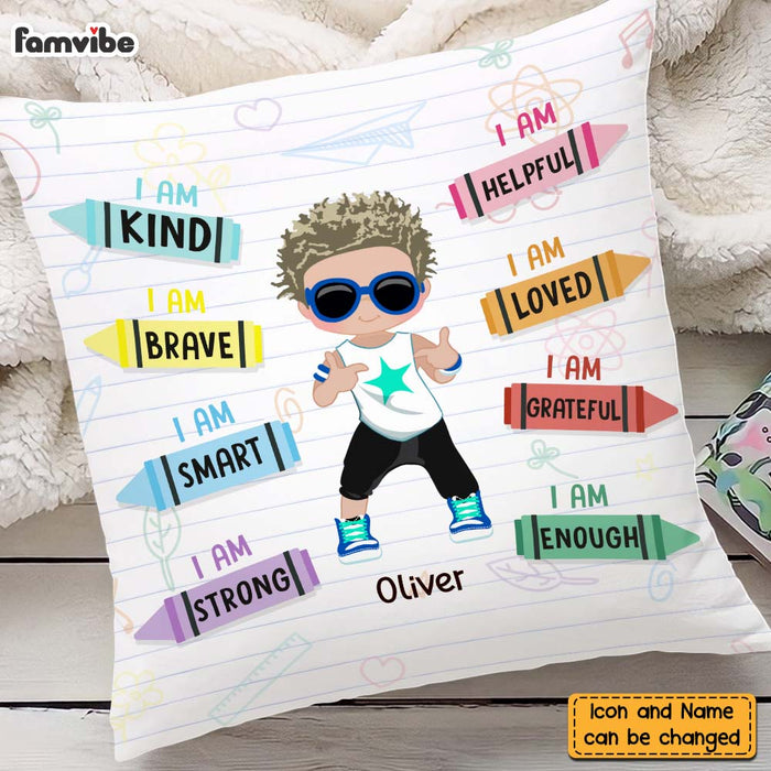 Personalized Gift For Grandson Affirmation I Am Kind Pillow 26904 1