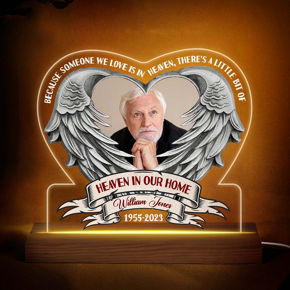 Personalized Memorial Gift Someone We Love Is In Heaven Plaque LED Lamp Night Light 26906 Primary Mockup