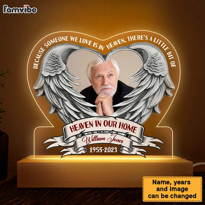 Personalized Memorial Gift Someone We Love Is In Heaven Plaque LED Lamp Night Light 26906 1