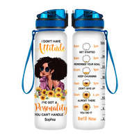 Personalized Gift For Daughter I Don't Have Attitude Tracker Bottle 26907 thumb 1