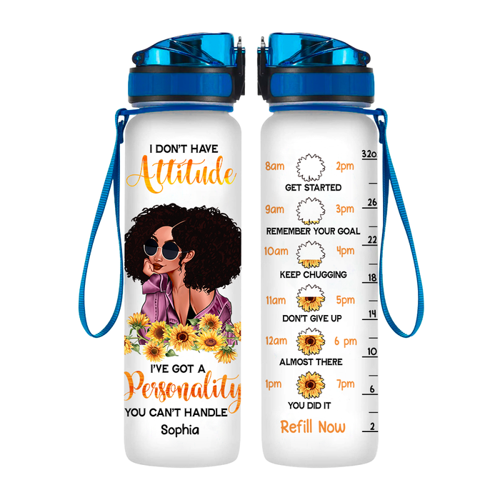 Personalized Gift For Daughter I Don't Have Attitude Tracker Bottle 26907 1