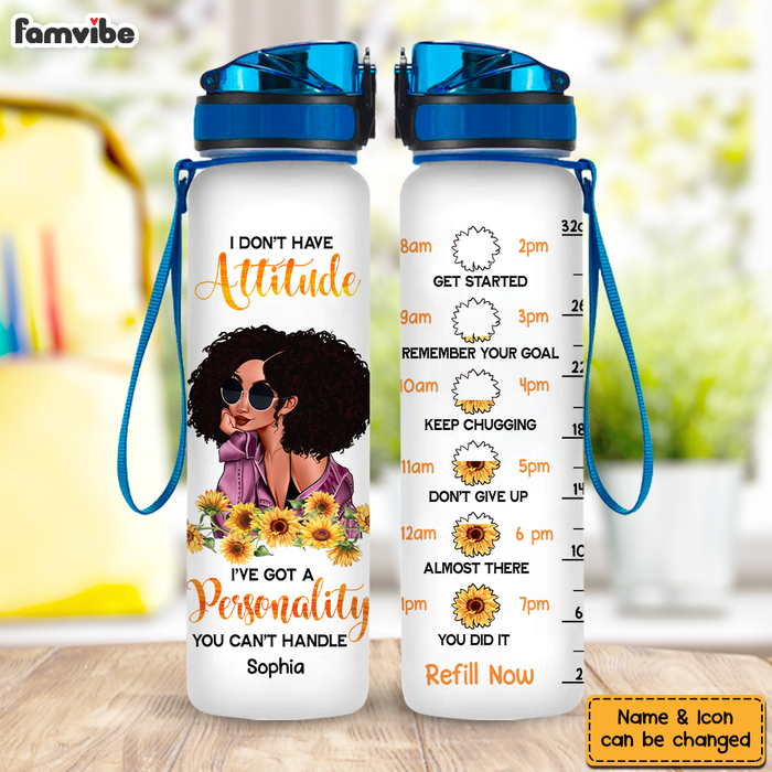 Personalized Gift For Daughter I Don't Have Attitude Tracker Bottle 26907 1