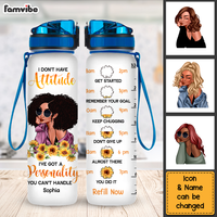 Personalized Gift For Daughter I Don't Have Attitude Tracker Bottle 26907 thumb 1