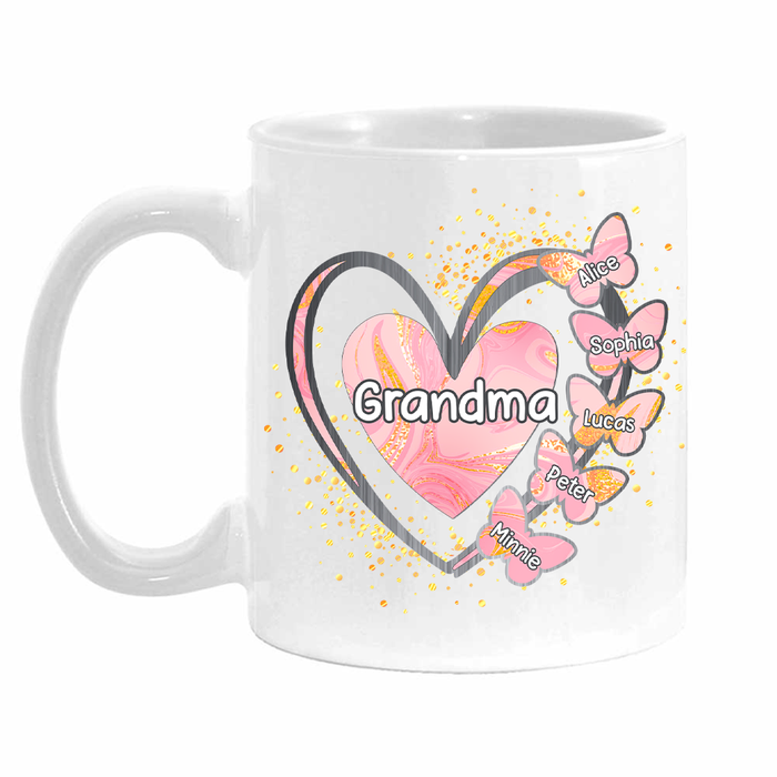 Personalized Gift For Grandma Nana Butterfly Kids Mug 26909 1