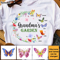 Personalized Gift For Grandma's Floral Garden Butterflies Shirt - Hoodie - Sweatshirt 26911 thumb 1