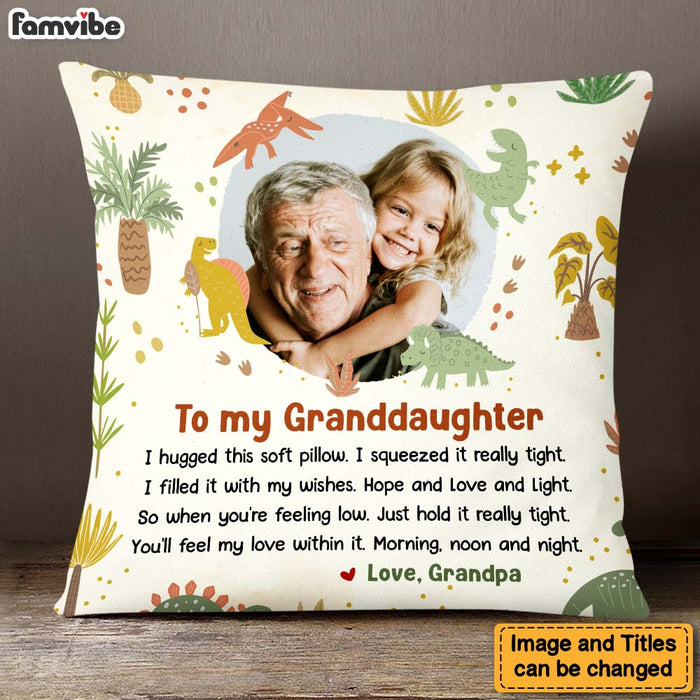 Personalized Gift for Grandkids Dinosaur Theme Pillow 26912 1