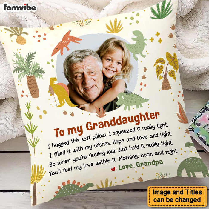 Personalized Gift for Grandkids Dinosaur Theme Pillow 26912 1