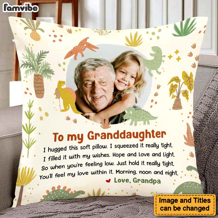 Personalized Gift for Grandkids Dinosaur Theme Pillow 26912 1