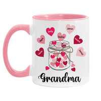 Personalized Gift For Grandma Glass Jar With Hearts Mug 26920 thumb 1
