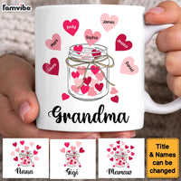 Personalized Gift For Grandma Glass Jar With Hearts Mug 26920 thumb 1