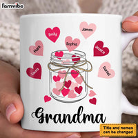 Personalized Gift For Grandma Glass Jar With Hearts Mug 26920 thumb 1