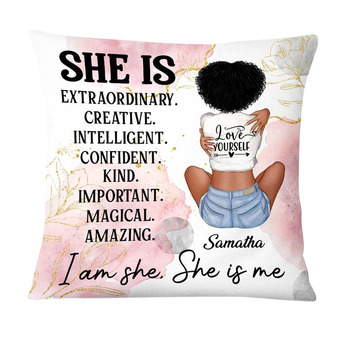 Personalized Gift For Daughter Self Love She Is Pillow 26935 1