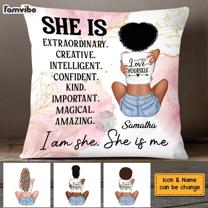 Personalized Gift For Daughter Self Love She Is Pillow 26935 1