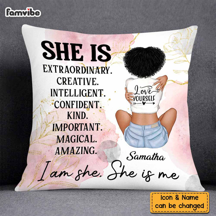 Personalized Gift For Daughter Self Love She Is Pillow 26935 1