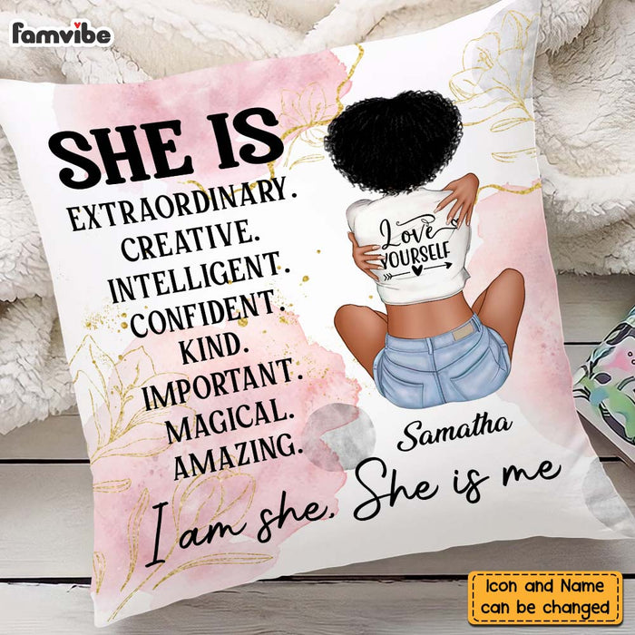 Personalized Gift For Daughter Self Love She Is Pillow 26935 1